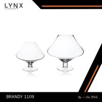 JJGLASS - (LYNX) BRANDY 1109 แจกันแก้ว แฮนด์เมด ทรงบรั่นดี สีใส สำหรับตกแต่งบ้านสมัยใหม่และมีสไตล์ ความสูง 23 ซม. และ 27.3 ซม.