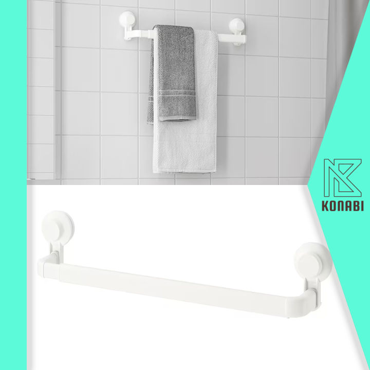 TISKEN Towel rack with suction cup, white - IKEA