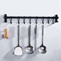 Kitchen Shelf Storage Rack Punch-free Cutlery Rack Movable Hook For Kitchen Utensil Hanging Parts Hanging Rod Spatula Tool Rack