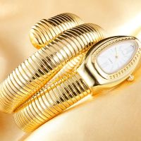 2020 New Fashion Bangle Watch Women Luxury Gold Snake Winding Watches Women Stainless Steel Quartz Bangle Watches Ladies Watches