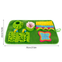 70x43cm Pet Dog Snuffle Mat Nose Training Blanket Foraging Dispenser Pad Puzzle Slow Feeder Interactive Stress Release Cushion