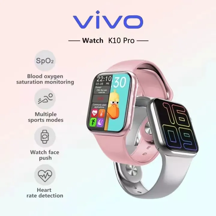 ลด50(พร้อมส่ง) vivo Smart Watch K10 Pro สมาร์ทวอทช์ สัมผัสได้เต็มจอ