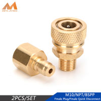 PCP 2pcs/set Copper Air Refill M10x1 Socket Quick Fittings Couplings Connectors 1/8NPT Quick Disconnect Coupler Fitting 1/8BSPP Air Pumps Parts &amp; Accessories