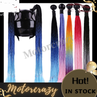 Motorcrazy Pigtails หมวกกันน็อก Braid หางม้า Ombre รถจักรยานยนต์หมวกกันน็อก Pigtails Braid หางม้า Sucker สำหรับหมวกกันน็อคผู้หญิง Pigtail หางม้า