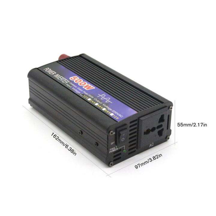 500W Pure Sine Wave Intelligent String Inverter 12V/24V/48V/60V to 220V Power Inverter Car