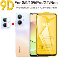 （AA NEW）แก้วป้องกัน Glass9D Realme-10สำหรับกล้องฟิล์ม Realme 10 GT Neo 3T 3 2ปกป้องหน้าจอ Realmi 9i 8i 8 Pro