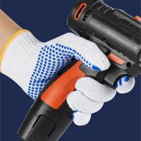 Household Work Gloves Cotton Point Bead Wear-resistant Non-Slip Gloves For Construction Maintenance Transportation Work New