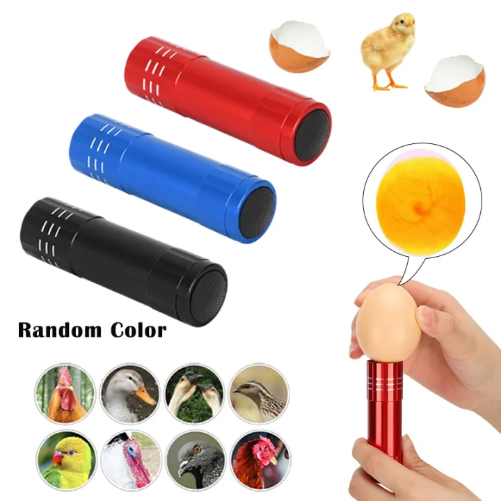 Incubator Egg Candling Lamp with 9 LED Light Egg Candler Flashlight for