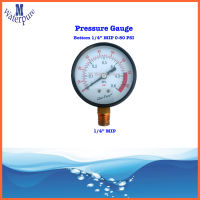 Pressure Gauge Uni-Pure เกจวัดแรงดัน 0-80 PSI ทางเข้า 1/4 นิ้ว ไม่มีน้ำมัน