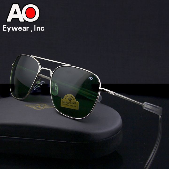 ⊙ Aviation Sunglasses Men Women Outdoor Driving Glasses Pilot American Army Military Optical Ao