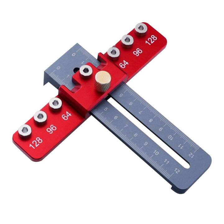 Drill Guide Punch Locator Template Ruler Adjustable Woodwork Drilling