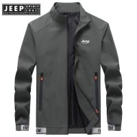 JEEP SPIRIT 1941 ESTD เสื้อแจ็กเก็ต เสื้อแจ็กเก็ต เสื้อบอมเบอร์ กองทัพอากาศ คุณภาพสูง สําหรับผู้ชาย JEEP SPIRIT 1941 ESTD M-5XL