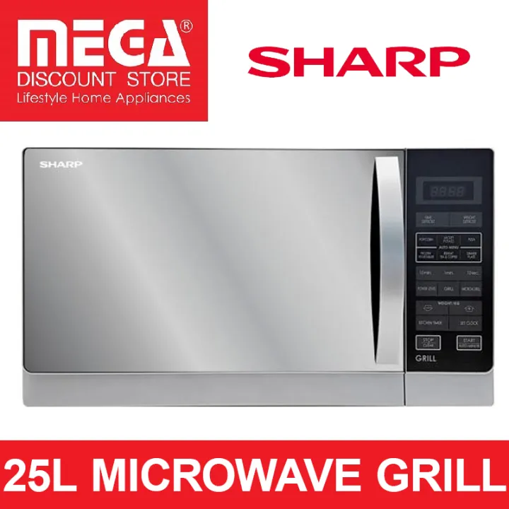 sharp r 72a1 sm v microwave oven with grill 25l