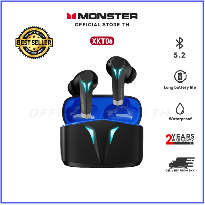 Monster XKT06 Gaming หูฟังไร้สายบลูทูธ5.3หูฟัง TWS Bass HIFI หูฟังหูฟังสเตอริโอ หูฟังไร้สาย หูฟังบลูทูธ หูฟังบลูทูธ หูฟังไร้สาย หูฟังเกมมิ่ง หูฟัง in ear หูฟัง อินเอียร์ หูฟัง ออกกำลังกาย หูฟัง เล่นเกม หูฟังgaming