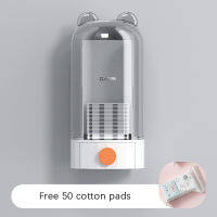 gou 1PC ผนังโปร่งใสแขวนเครื่องสำอาง cotton Storage BOX อัตโนมัติประเภทกด