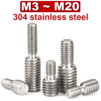 M3 M20 Change Thread Diameter External Thread Double Head Conversion Screw Size Reducer Head Screw Bolt 304 Stainless Steel