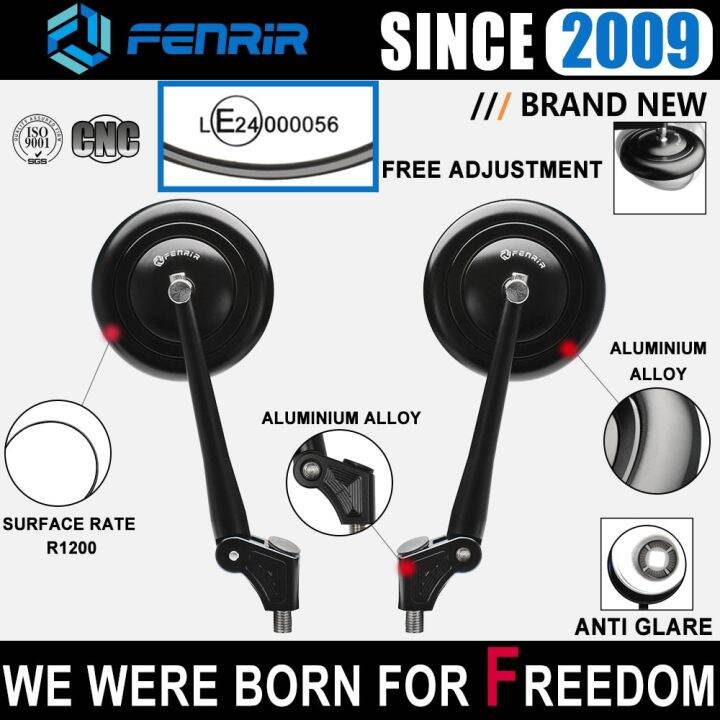 Emark Motorcycle Mirror Round Side For Honda Rebel CB300R CB650R Yamaha ...