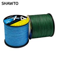 Shawto 4 Strands Braided Fishing Line Multifilament 300M 500M 1000M Carp Fishing Japan Braided Wire Fishing Accessories Pe Line Fishing Lines