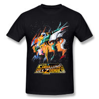 [NEW] เสื้อยืดผ้าฝ้ายStylish Man Saint Seiya อัศวินแห่งจักรราศีเสื้อยืดลาย Pure Cotton Retro Camiseta เสื้อยืดL XL  XXL 3XL