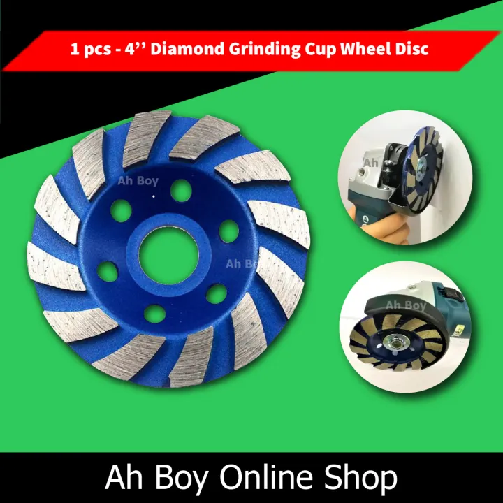 Blue 4’’ Concrete Diamond Grinding Cup Wheel Disc Grinder Concrete for Angle Grinder / Gosok