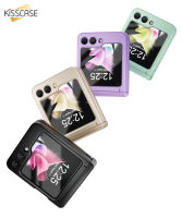 KISSCASE สำหรับ Samsung Galaxy Z เคสฝาพับ5มีสีสันผิวบางพิเศษเป็นมิตรพร้อมฟิล์มกระจกรวมทุกอย่างเคสแข็ง