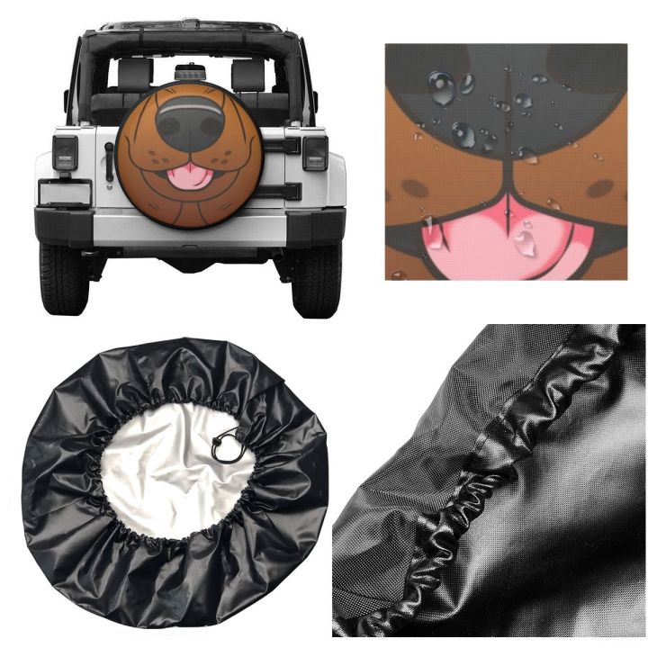 automobile-accessories-ดัชชุนด์-sarung-ban-serep-กันน้ำกันฝุ่นแบดเจอร์ที่คลุมล้อสุนัขไส้หรอกสำหรับ-jeep-pajero-14-quot-15-quot-16-quot-17-quot-นิ้ว