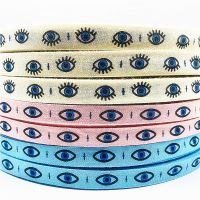 5Yards/Lot 10mm 12mm Handmade Design Printing Evil Eye Ribbon Cotton Ribbon For Sewing Fabric Party Christmas Decoration