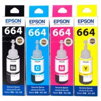 EPSON 664 รุ่น 6641,BK / T6642,C / T6643,M / T6644,Y หมึกเติมแท้พร้อมกล่อง