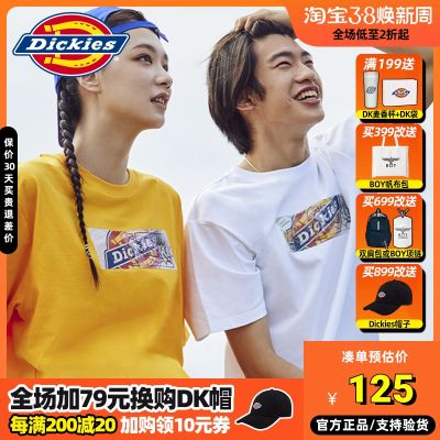 ■❧♀Dickies เสื้อยืดแขนสั้นชายพิมพ์ลายการ์ตูน2022ฤดูร้อนใหม่ Dickks Top 10278หญิง