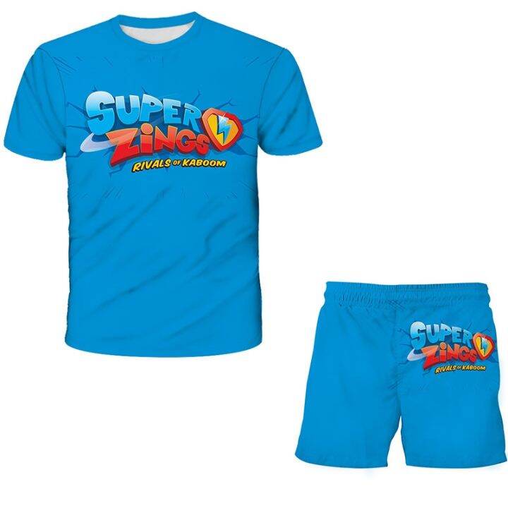 2023-summer-new-boys-and-girls-t-shirts-summer-kids-baby-superzings-t-shirts-super-zings-boys-sports-suits-kids-clothing-sets