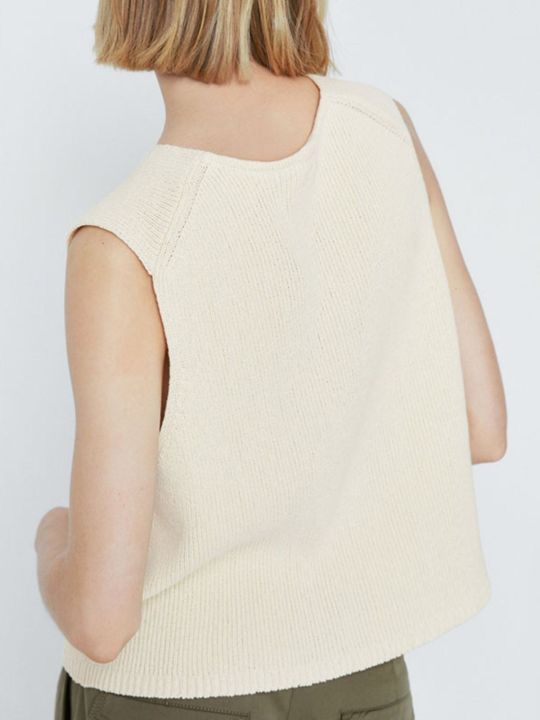 olympice-เสื้อผ้าผู้หญิง-massimo-dutti-เสื้อกั๊กแสงไฟสีคอวีแขนกุดลายแยกใหม่สำหรับฤดูร้อนของ2023ชุดถักด้านนอกขี้เกียจ