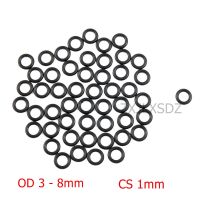 100 Buah NBR Karet O Cincin O-ring Oring Segel Karet Gasket CS 1Mm X OD 3 3.2 3.5 3.7 4 3.8 4.2 4.5 5 4.6 6 5.5 7 6.5 7.2 8Mm