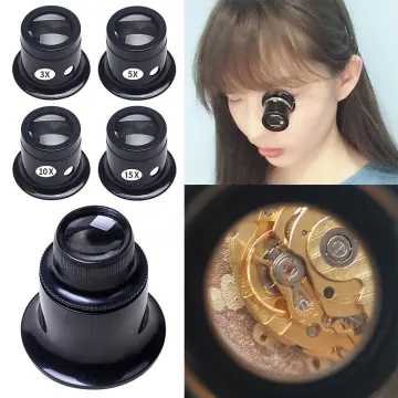 5X 10X 15X 20X Magnifying Loupe Jewelry Eye Glass Magnifier Jewelers Loop  Pocket