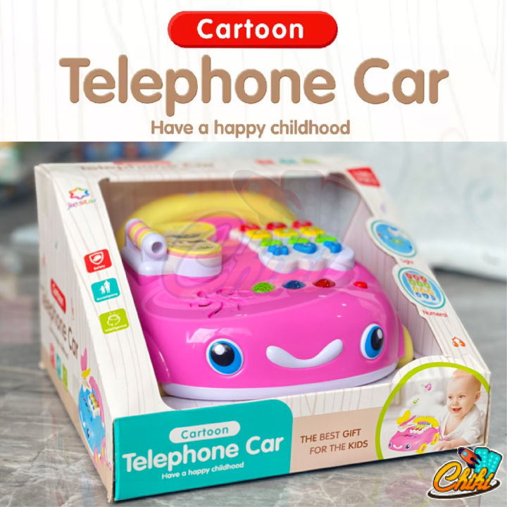ของเล่นชุด-telephone-car-มีเสียง-มีไฟ-กดได้จริง