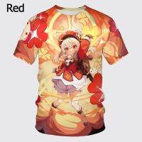 2023 Customized Fashion Summer New Trend and Cool Genshin Impact Game Graphic T-shirt Personality Round Neck Creative Short-sleeved Casual  Top 3D T-shirt，Contact the seller for personalized customization