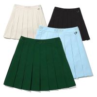 ROK High Waist กระโปรงเกาหลีกีฬากอล์ฟ MALBON หลวมใหม่หญิงสีทึบเข้ากับกระโปรงมีจีบทุกชุด