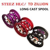 หลอดหล่อยาวแบบทำมือขนาด36มม. DAIWA Steez A TW HLC TD Zillion แกนม้วนสายรอกตกปลารอกตกปลาโปร์ไฟล์ต่ำ