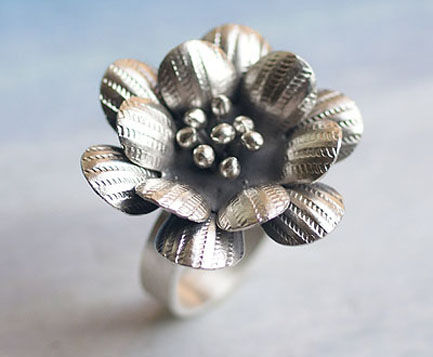 great-to-wear-as-a-valuable-gift-ring-flower-pure-silver-thai-karen-hill-tribe-silver-hand-made-size-7-8-9-adjustable-ของขวัญแหวนลวดลายดอกไมไทยเงินแท้-งานเงินแท้-ชาวเขาเผ่ากะเหรี่ยง