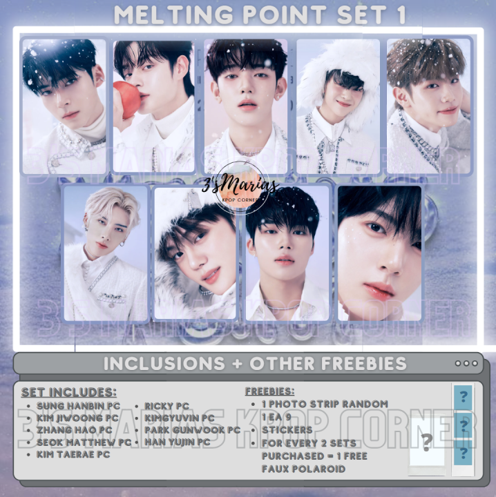 ZEROBASEONE MELTING POINT PHOTOCARD SET (ZB1 MELTING POINT) with ZEROBASEONE MELTING POINT PHOTOCARD SET (ZB1 MELTING POINT) with