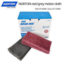 25ชิ้น NORTON สีแดงสีเทาผ้าทำความสะอาดอุตสาหกรรมขัดโลหะสนิมทำความสะอาด Clothin F LEX ไพรเมอร์เตรียมแผ่น360 1500กรวด