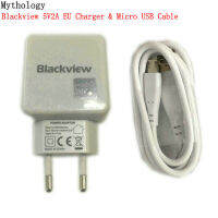 Untuk Blackview BV5500บวก BV5500โปร5V ปลั๊กไฟของสหภาพยุโรปการเดินทางชาร์จ2A A7 A20โปร Penyambung Asal Kabel USB Mikro