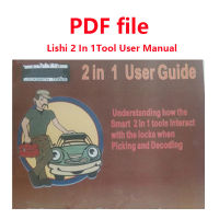 2 In 1 Lishi เครื่องมือ Instrution Book คู่มือผู้ใช้ Lishi ถอดรหัส2IN1คู่มือผู้ใช้สำหรับล็อครถพร้อมคู่มือ Pdf (เฉพาะ PDF)