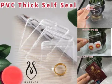 Transparent Self Sealing Adhesive Pouch PVC Bag Jewelry Storage