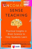 หนังสือภาษาอังกฤษพร้อมส่ง Uncommon Sense Teaching : Practical Insights in Brain Science to Help Students Learn [Paperback]