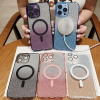 สำหรับเคสอะคริลิคใสแม่เหล็ก Magsafe แบบไล่ระดับสีสำหรับ IPhone 15 14 13 12 11 Pro Max เคสกันกระแทกที่มีสีสัน