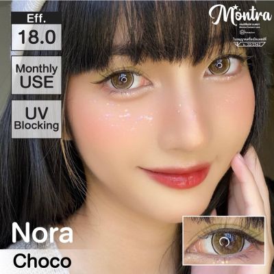 🔥คอนแทคเลนส์✨ขนาดบิ๊กอาย✨Black / Choco✨ Nora (Montra)