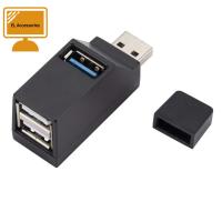 AKUBLT อะแดปเตอร์ตัวฮับแปลงสัญญาณ USB แบบหลายพอร์ตสำหรับคอมพิวเตอร์แล็ปท็อปอุปกรณ์เสริมสำหรับ PC ถ่ายโอนข้อมูลอย่างรวดเร็วเครื่องชาร์จต่อขยาย3ฮับ Usb พอร์ต USB 3.0ตัวแยก USB Hub แท่นวางมือถือ