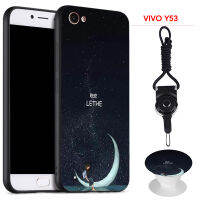 มาใหม่ล่าสุดสำหรับ VIVO Y53/1606เคสมือถือซิลิโคนอย่างนุ่มพร้อมเดียวกันรูปแบบขาตั้งโทรศัพท์และเชือก