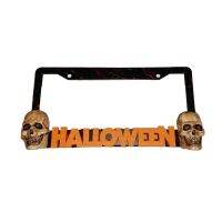 Halloween Personal-ized License Plate Frame Weather Proof Easy To Install Rack Metal Car Decoration Frame Side Car Modification