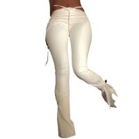 Womens White PU Faux Leather High Waist Flare Leggings Women Pants Trousers Tight Christmas Sexy Bandage Fitness Bottom